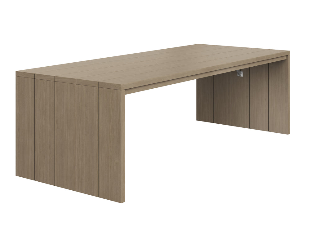VIGA DINING TABLE - DRIFT BROWN - 94.5"