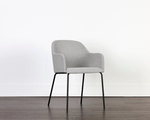 HENSLEY DINING ARMCHAIR - MINA WARM GREY