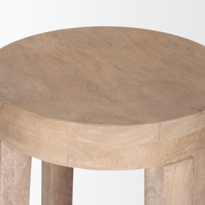 Brahma 30" Total Height White Washed Wood Stool
