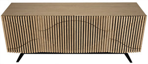 Illusion Sideboard with Steel Base, Bleached Walnut
