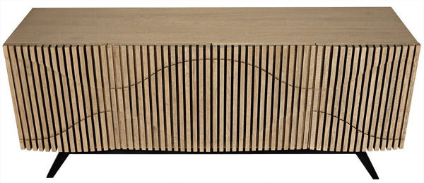 Illusion Sideboard with Steel Base, Bleached Walnut