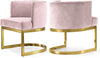Donna Dining Chair In Pink Velvet
