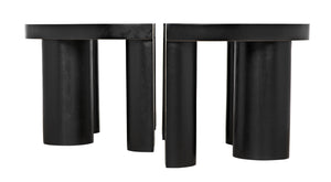 Pluto Mahogany Coffee Table in Hand-Rubbed Black