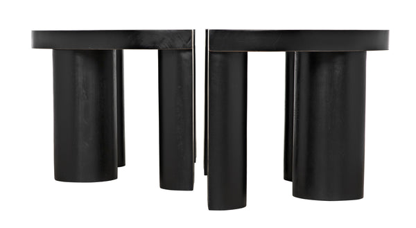 Pluto Mahogany Coffee Table in Hand-Rubbed Black