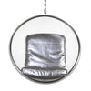 Globe chair- silver leather