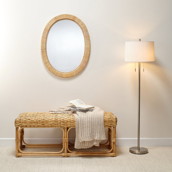  Aloha Rattan Oval Mirror 