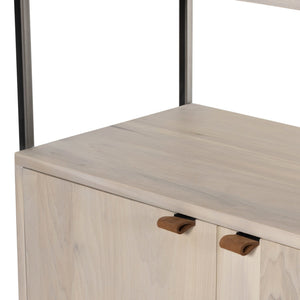 Trey Modular Wall Desk W/ 2 Bookcases - Dove Poplar