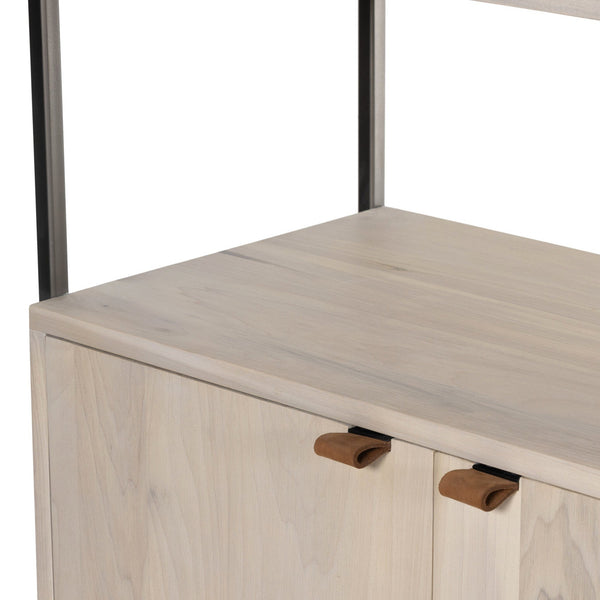 Trey Modular Wall Desk W/ 2 Bookcases - Dove Poplar