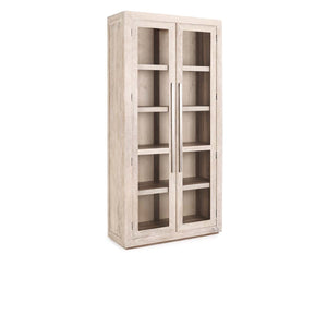 Bradley Solid Oak Tall Cabinet - Coastal White