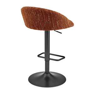 Jorrell KD Boucle Gaslift Swivel Bar Stool, Zenith Terracotta
