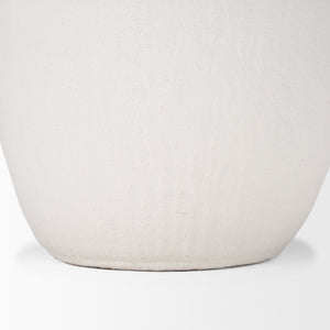 Karakum II Large White Textured Ceramic Vase