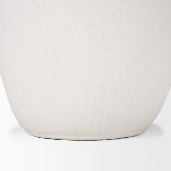 Karakum II Large White Textured Ceramic Vase