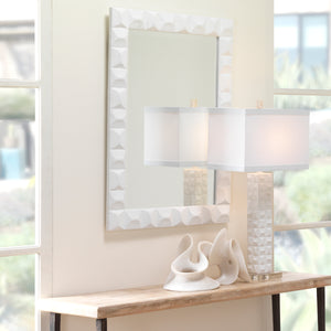 Amorphous Resin Decorative Table Object, White