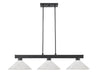 Cobalt 3 Light Billiard Light in Matte Black Finish