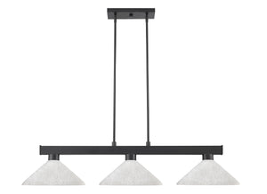 Cobalt 3 Light Billiard Light in Matte Black Finish