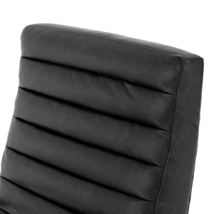 Bryson Traditional Channeled Desk Chair In Smoke