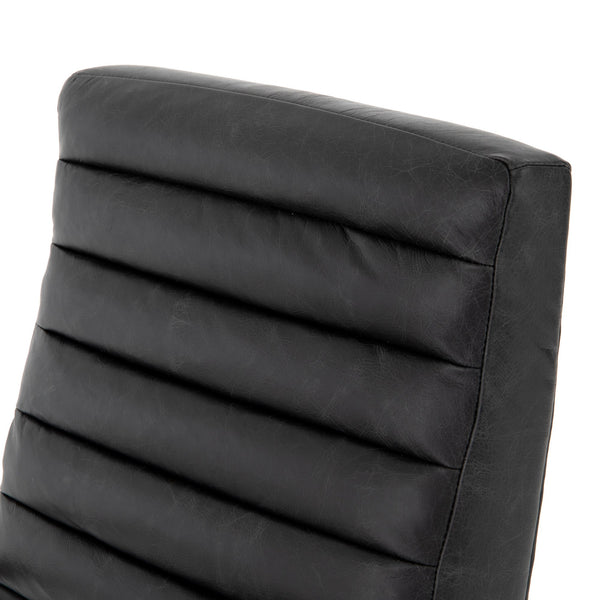 Bryson Traditional Channeled Desk Chair In Smoke