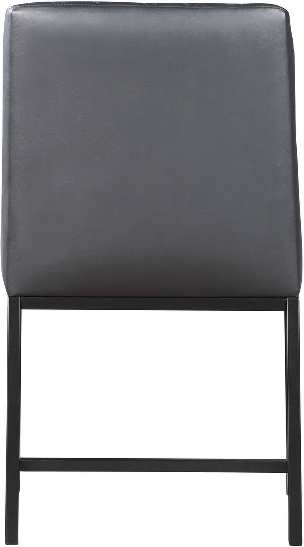 Bernard Dining Chair In Grey Faux Leather