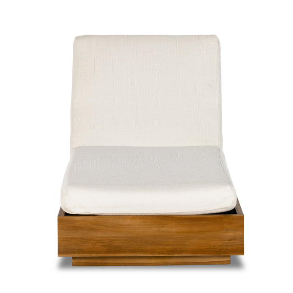 Kinta Outdoor Chaise Lounge In Natural Teak