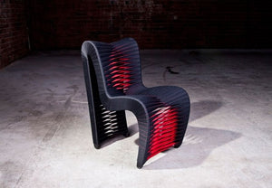 Seat Belt Dining Chair,Black /Red    