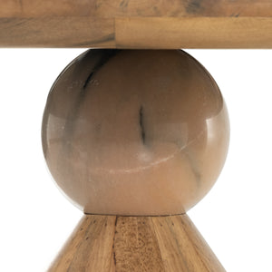 Bibianna Dining Table In Smoked Honey In Blush