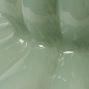 Agnes Blown Glass Table Lamp with Linen Shade, Celadon