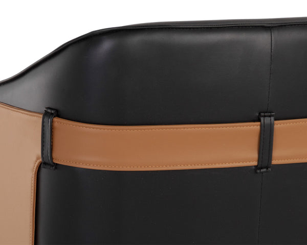 CARTER OFFICE CHAIR - NAPA BLACK / NAPA COGNAC