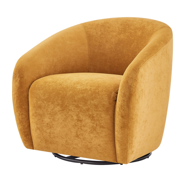 Regina Velvet Swivel Accent Arm Chair, Dainty Caramel