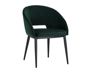 Thatcher Dining Chair - Black - Deep Green Sky