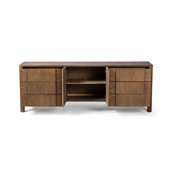 Pollard Media Console In Tan Oak