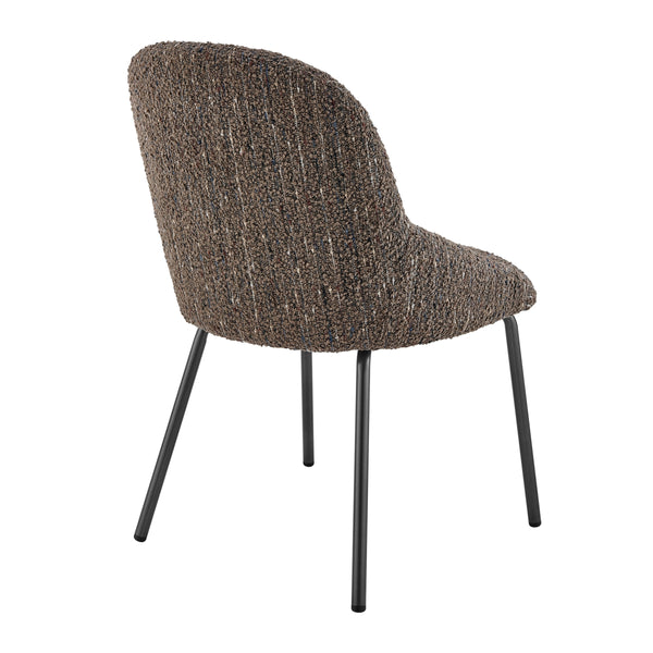 Katrisa KD Boucle Dining Side Chair, Zenith Brown