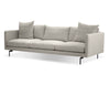 TAUT Fabric Sofa in light grey tweed black pc legs