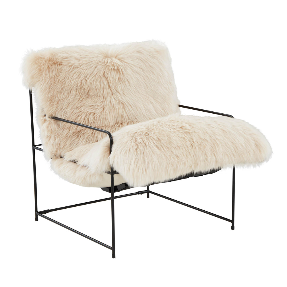 Kimi Natural Genuine Sheepskin chair