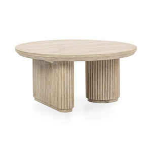 Vander Solid Wood Round Coffee Table with FSC Oak Veneer