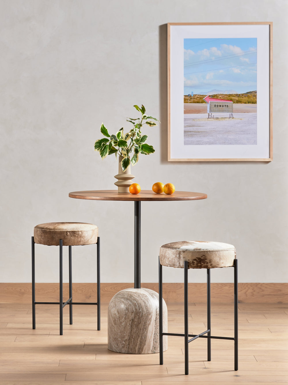 Fay Bar Table In Dark Natural Oak In Bar