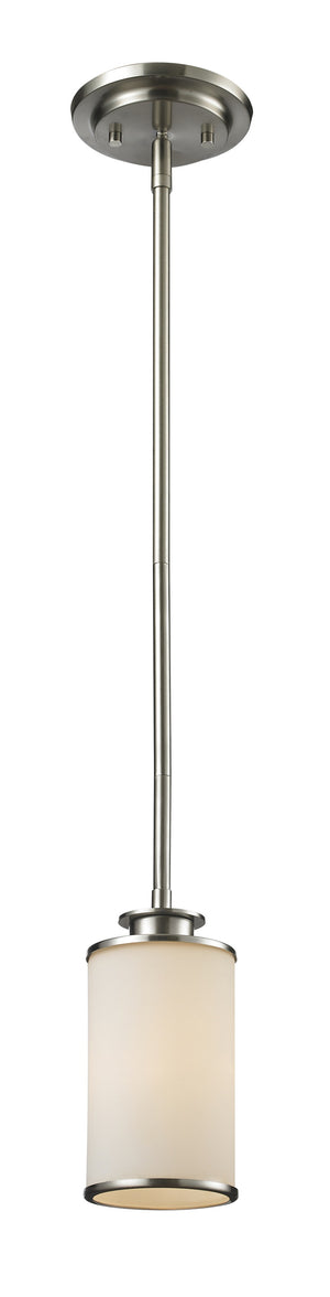 Savannah 1 Light Mini Pendant in Brushed Nickel Finish