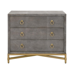 Strand Shagreen 3-Drawer Nightstand