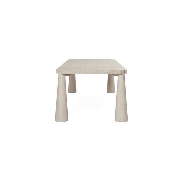 Classic Home Atrop Solid Oak Dining Table with Sculptural Legs