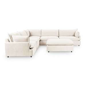 Caplan 6-Piece Modular Sectional w/ Ottoman in Elite-Ivory