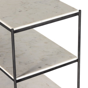 Felix Large Console Table - Hammered Grey W/Clear Powder Coat