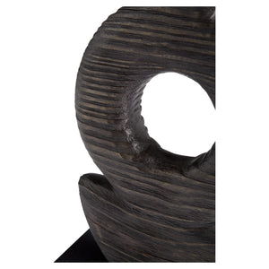 Dark Oval Sculpture | Black