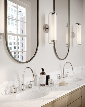 Latimer Nickel Wall Sconce In Polished Nickel