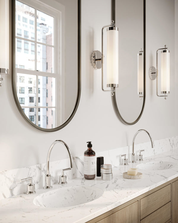Latimer Nickel Wall Sconce In Polished Nickel