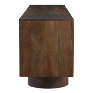 Hadley Media Unit in Warm Brown Neem Wood