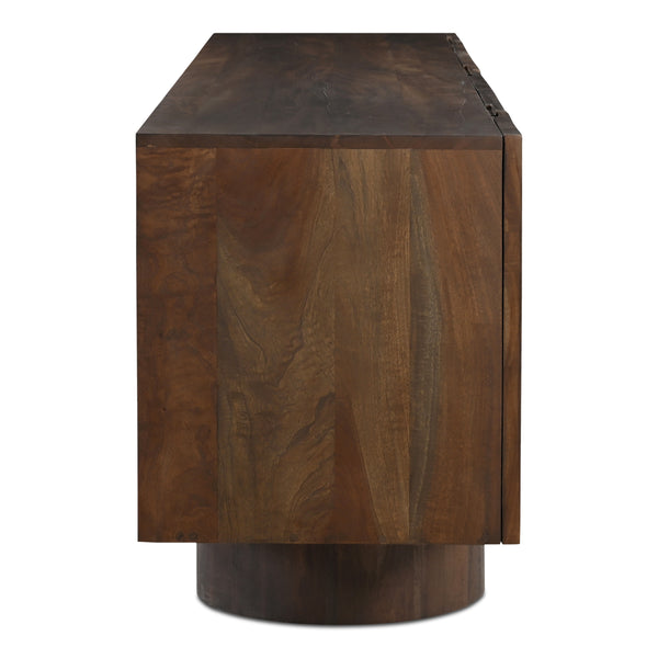 Hadley Media Unit in Warm Brown Neem Wood