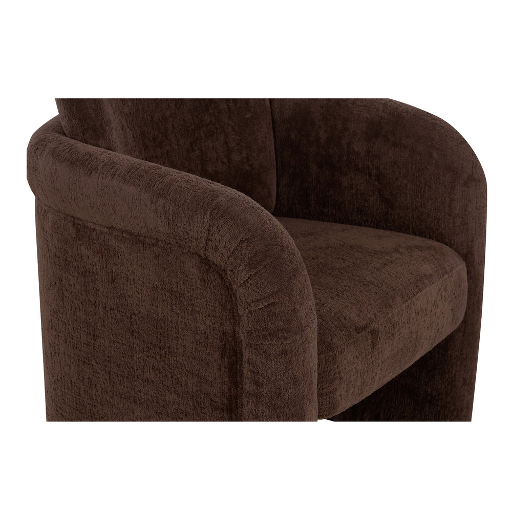 Moe's Mesto Rolling Dining Chair Dark Brown