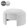 Felicia Fabric Ottoman, Boucle Beige