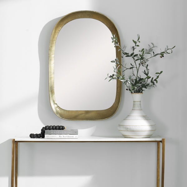 Bradano Brass Arch Mirror