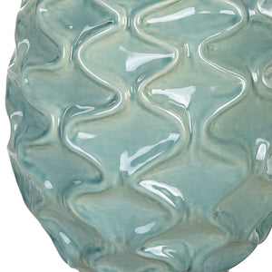 Laced Up Sea Foam Glass Table Lamp