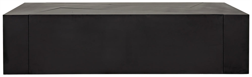 Element Industrial Steel Coffee Table in Matte Black